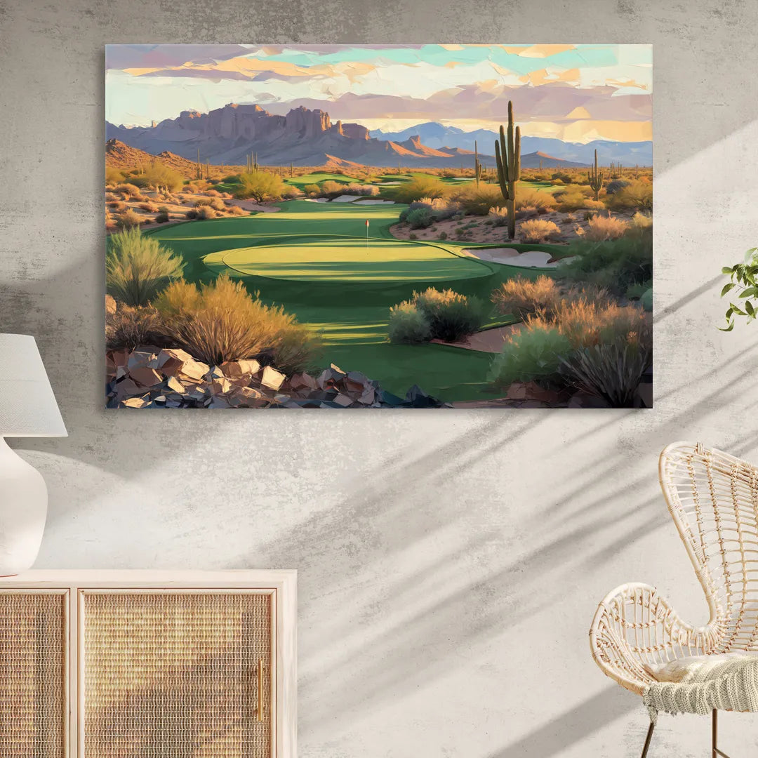 Scottsdale Golf Paradise Living Room - Canvas Wall Art