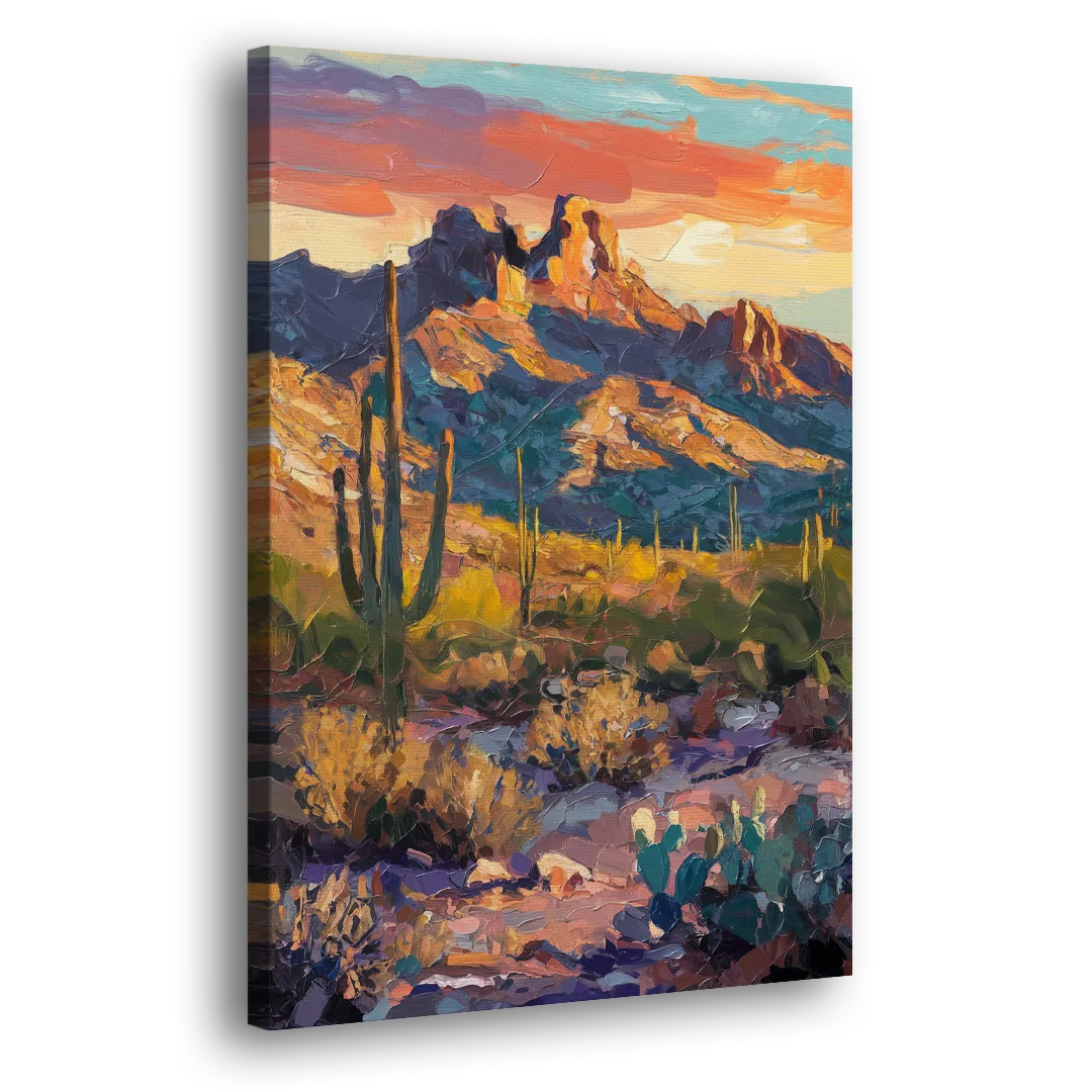 Scottsdale Mountain Views Side - Canvas Wall Art
