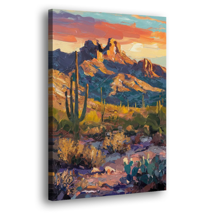 Scottsdale Mountain Views Side - Canvas Wall Art
