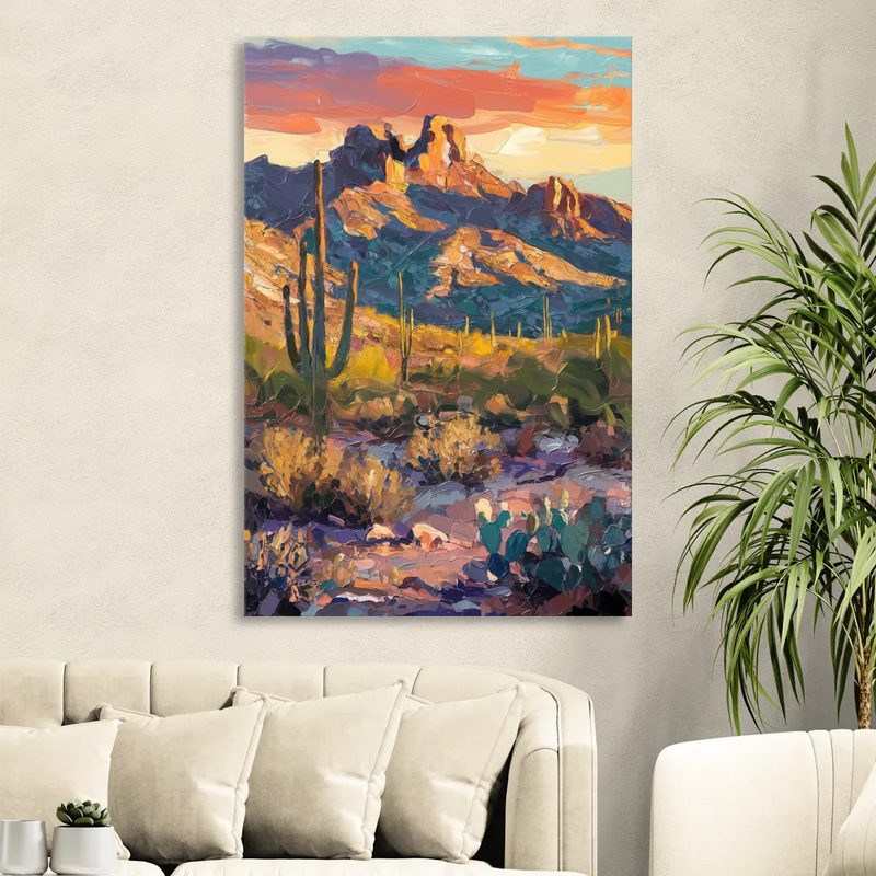 Scottsdale Mountain Views Living Room - Canvas Wall Art