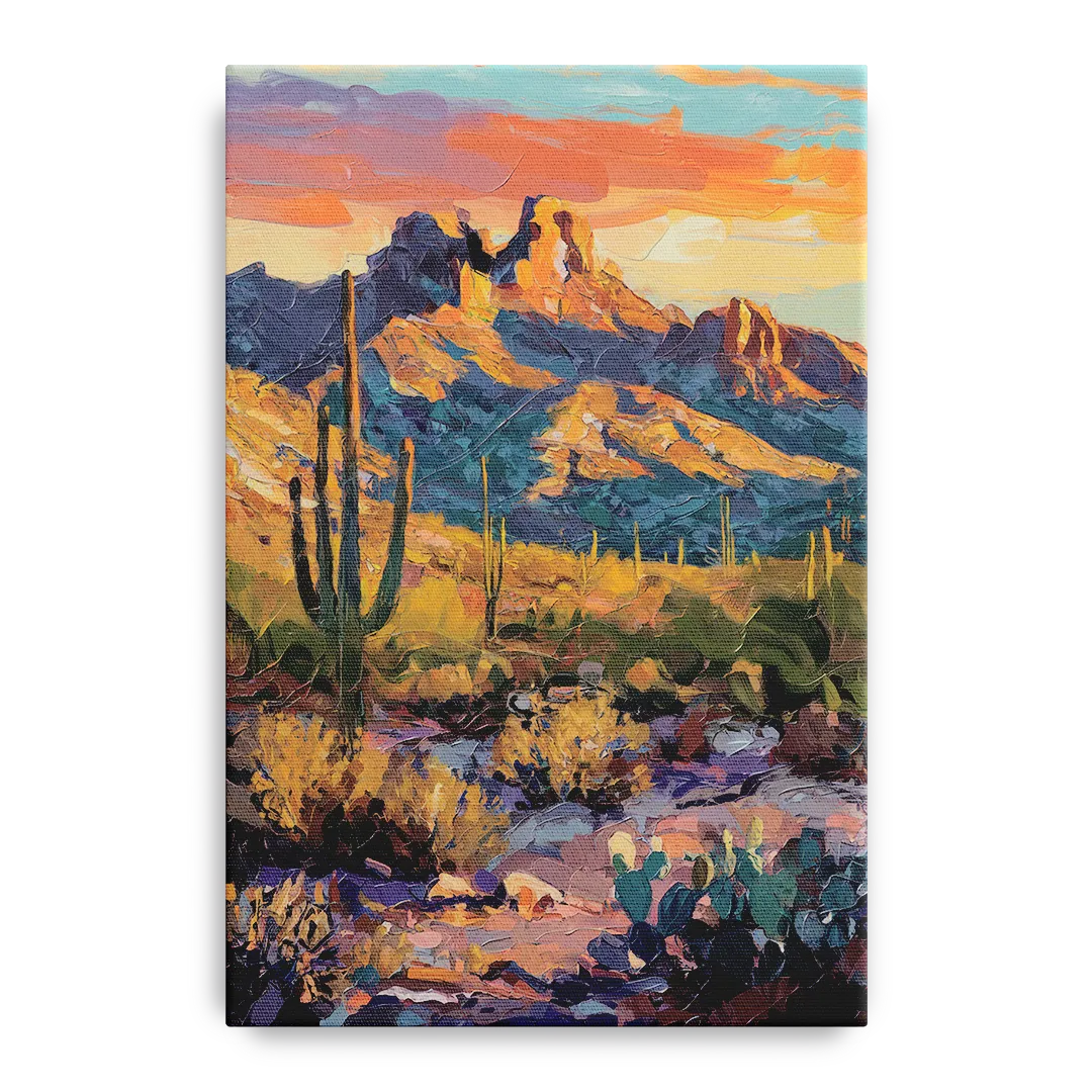 Scottsdale Mountain Views Front - Canvas Wall Art