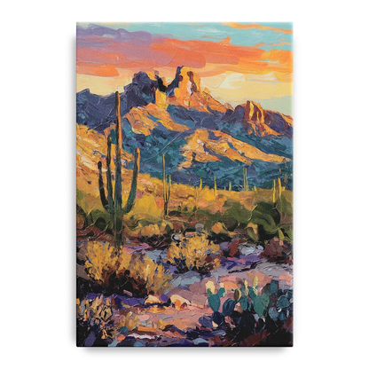 Scottsdale Mountain Views Front - Canvas Wall Art