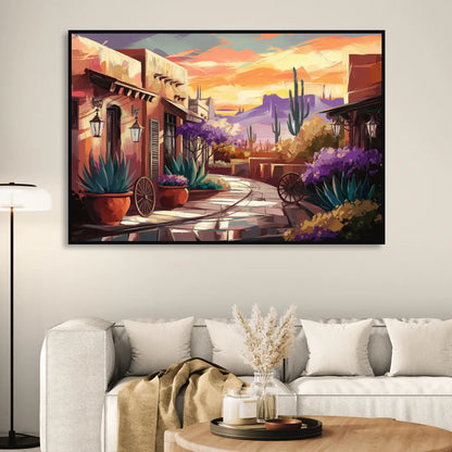 Scottsdale Old Town Charm Sitting Room - Black Canvas Wall Art