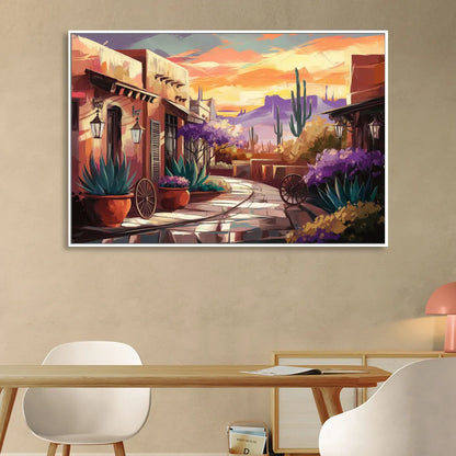 Scottsdale Old Town Charm Living Room - White Canvas Wall Art