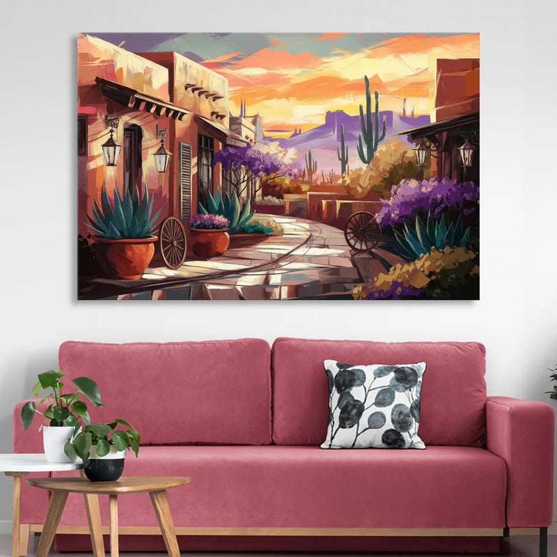 Scottsdale Old Town Charm Living Room - Canvas Wall Art