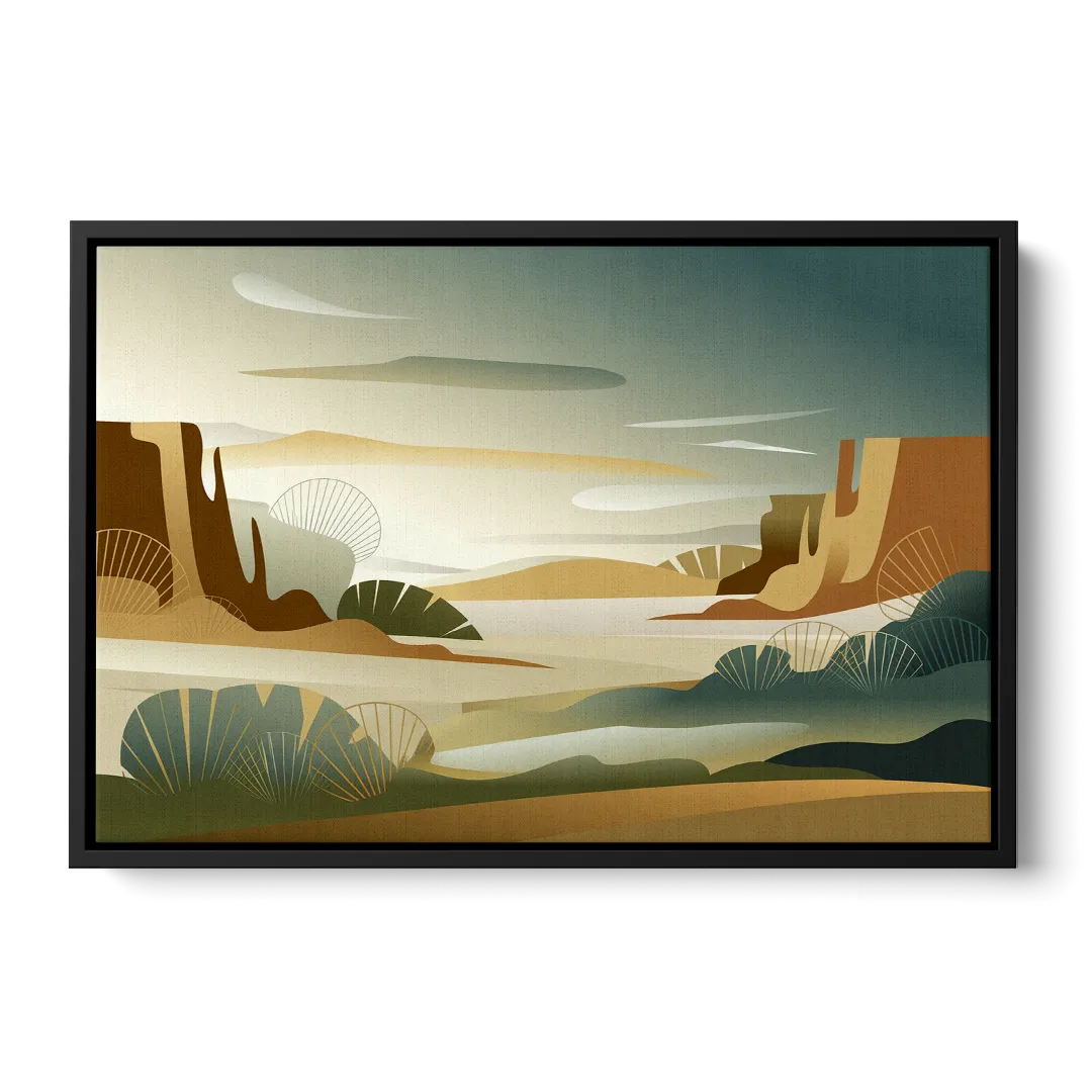 Scottsdale Sonoran Serenity Front - Black Canvas Wall Art