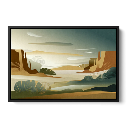 Scottsdale Sonoran Serenity Front - Black Canvas Wall Art