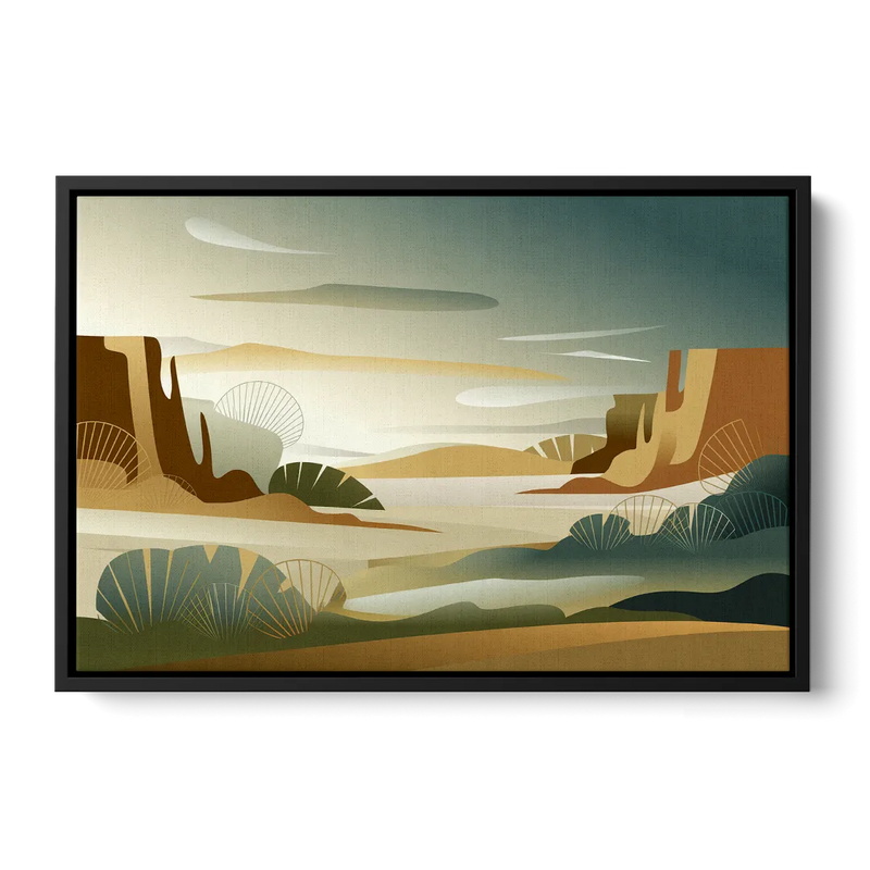 Scottsdale Sonoran Serenity Front - Black Canvas Wall Art