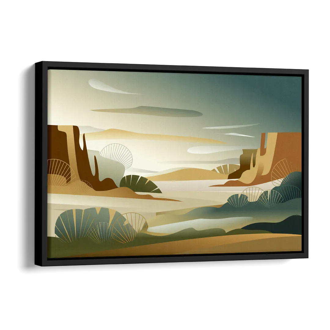 Scottsdale Sonoran Serenity Side - Black Canvas Wall Art