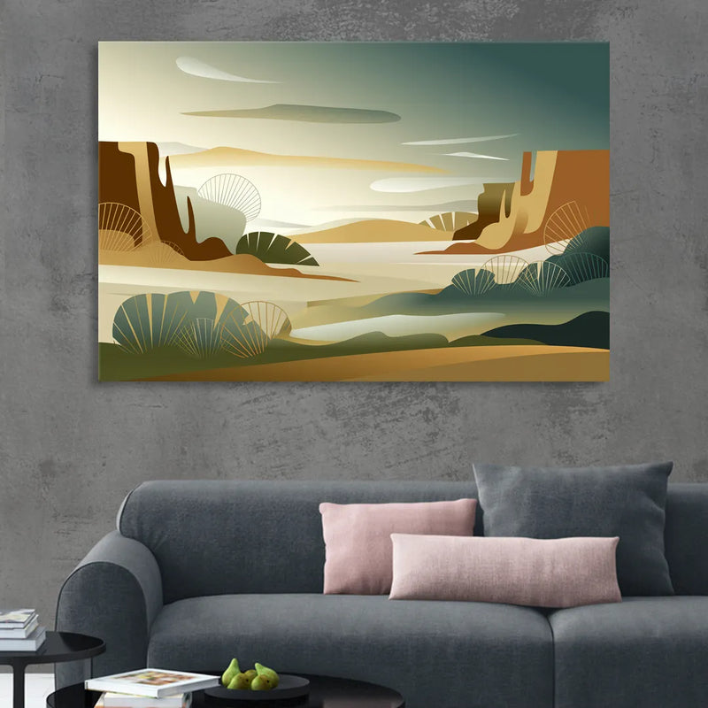 Scottsdale Sonoran Serenity Sitting Room - Canvas Wall Art