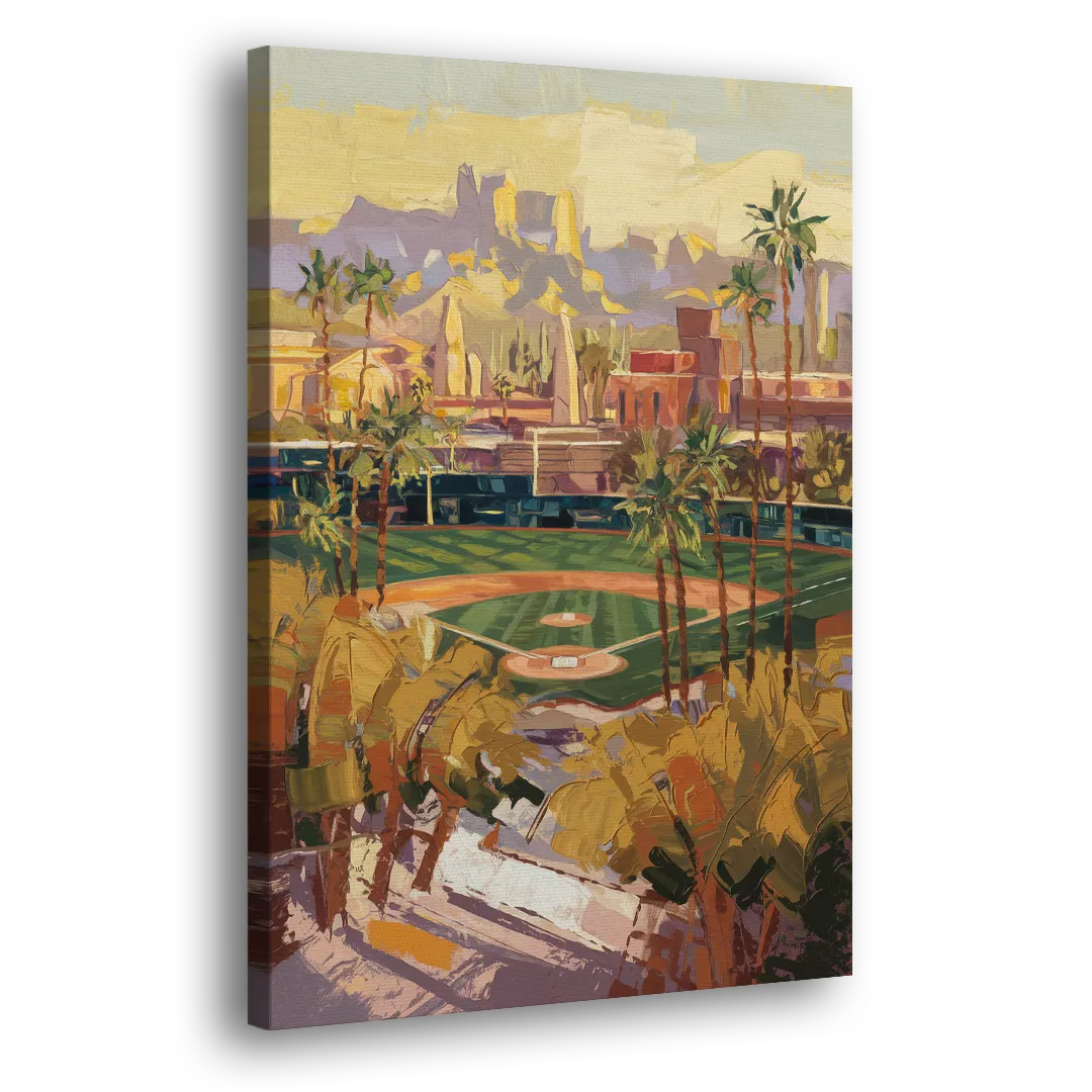 Scottsdale Spring Training Scene Side - Canvas Wall Art