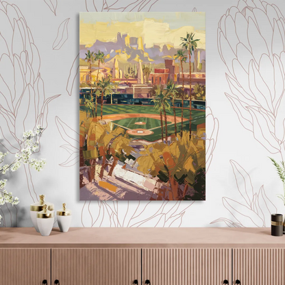 Scottsdale Spring Training Scene Living Room - Canvas Wall Art