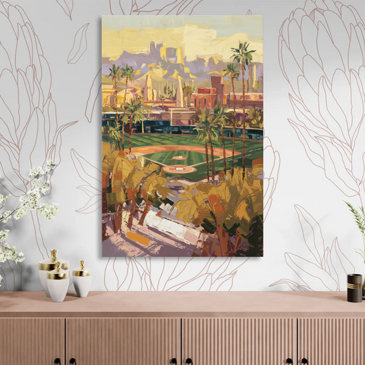 Scottsdale Spring Training Scene Living Room - Canvas Wall Art