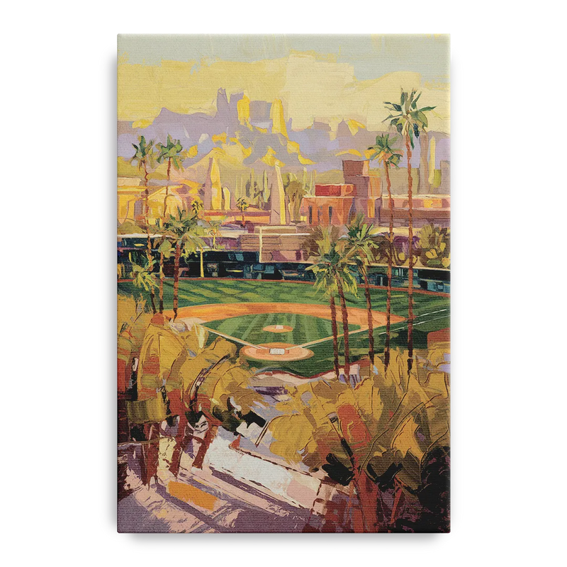 Scottsdale Spring Training Scene Front - Canvas Wall Art
