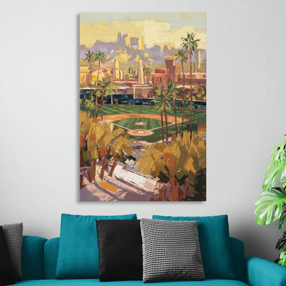 Scottsdale Spring Training Scene Sitting Room - Canvas Wall Art