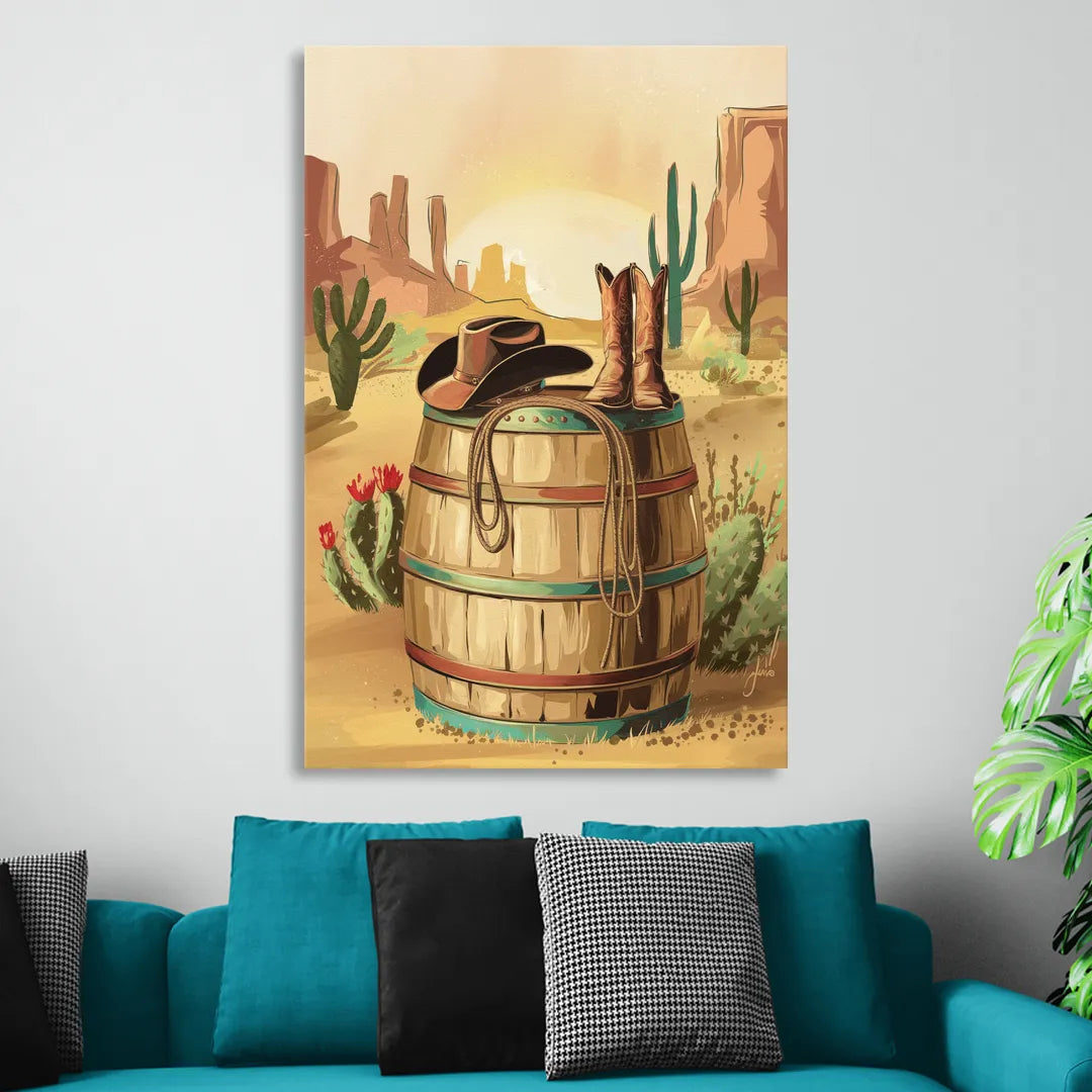 Scottsdale Western Heritage Living Room - Canvas Wall Art