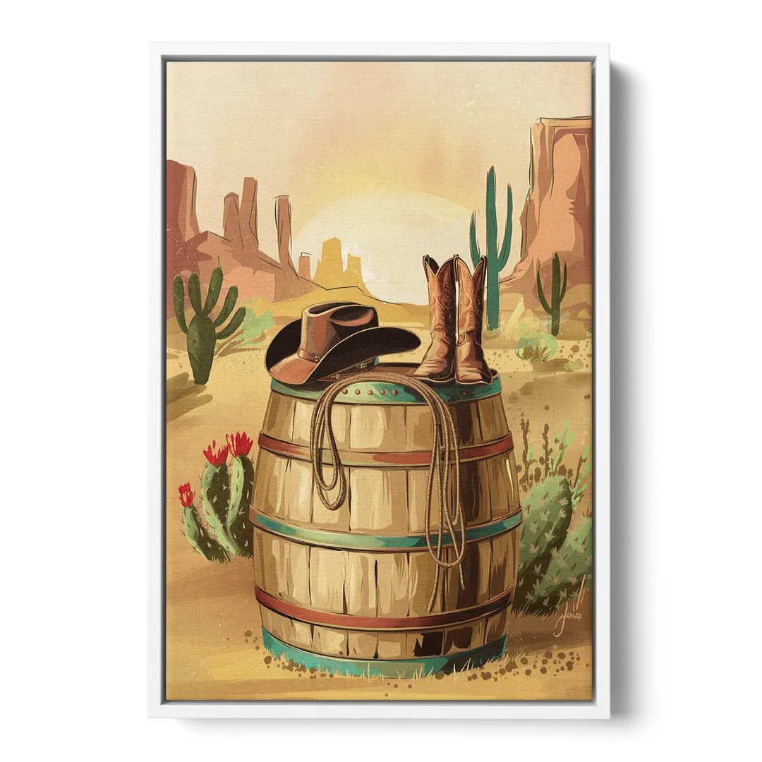 Scottsdale Western Heritage Front - White Canvas Wall Art