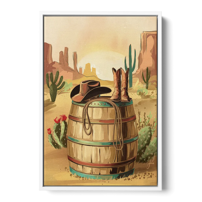 Scottsdale Western Heritage Front - White Canvas Wall Art