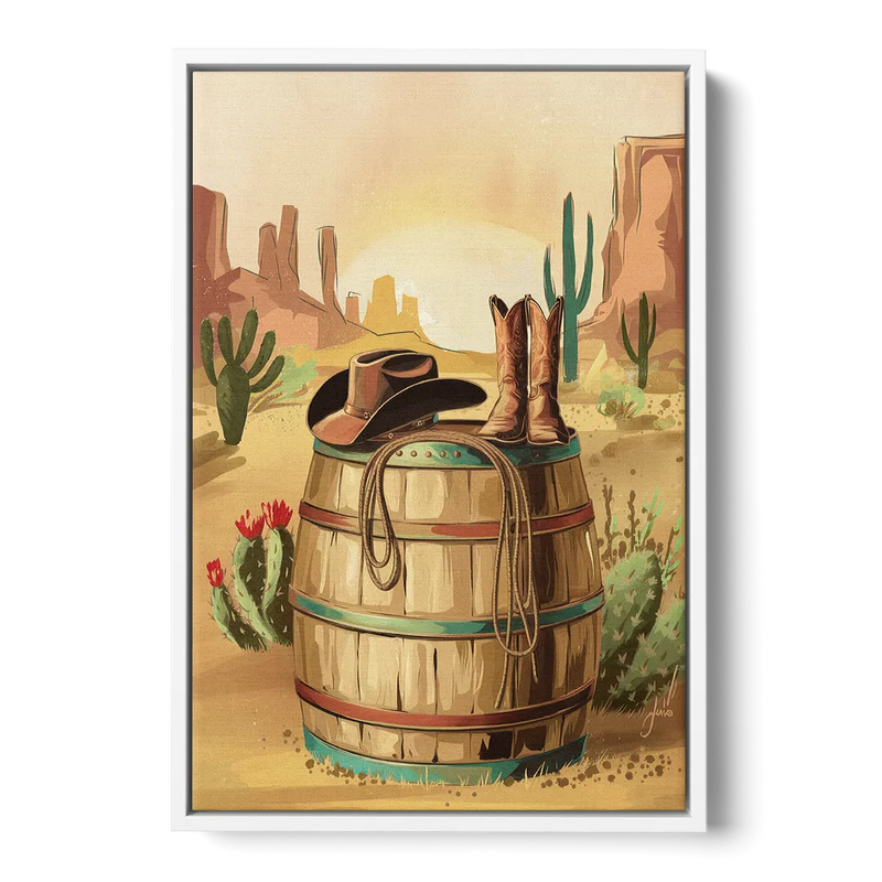 Scottsdale Western Heritage Front - White Canvas Wall Art
