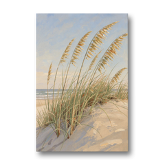 Sea Grass Wall Art with Golden Sea Oats - Canvas Wall Art - Front