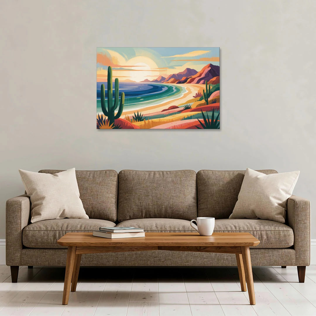 Sea of Cortez Horizon - Canvas Wall Art - Sofa - 36x24