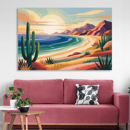 Sea of Cortez Horizon Living Room - Canvas Wall Art