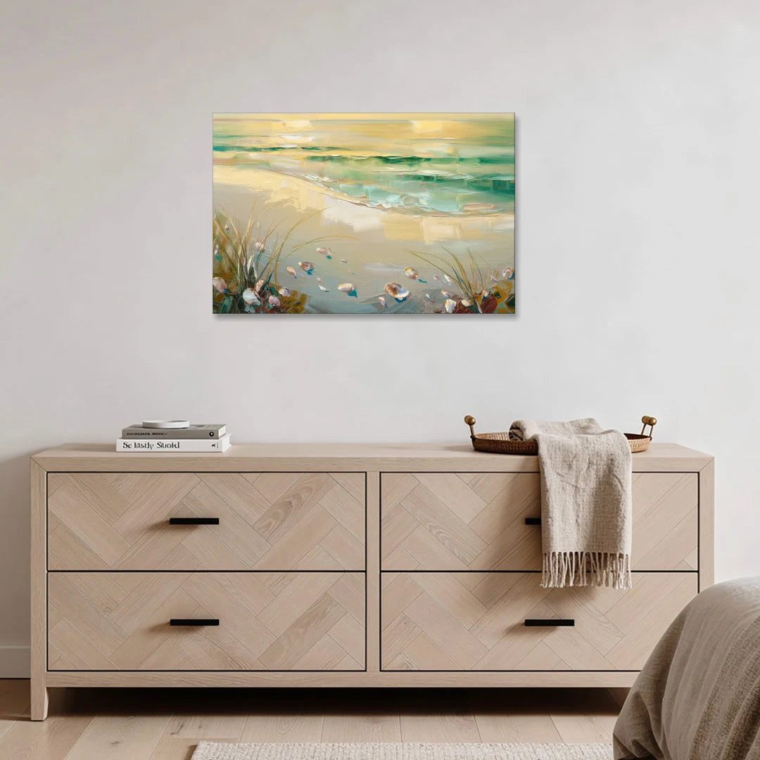 Seaside Beachfront Serenity - Canvas Wall Art - Coffee Table - 36x24