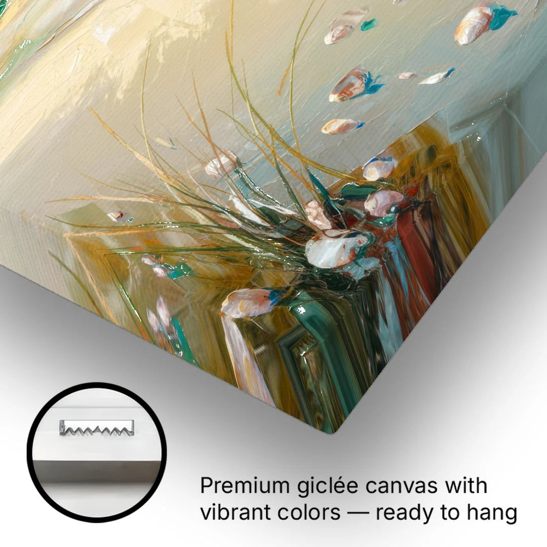 Seaside Beachfront Serenity - Canvas Wall Art - Gallery Wrap Corner