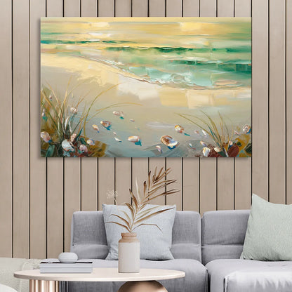 Seaside Beachfront Serenity Sitting Room - Canvas Wall Art