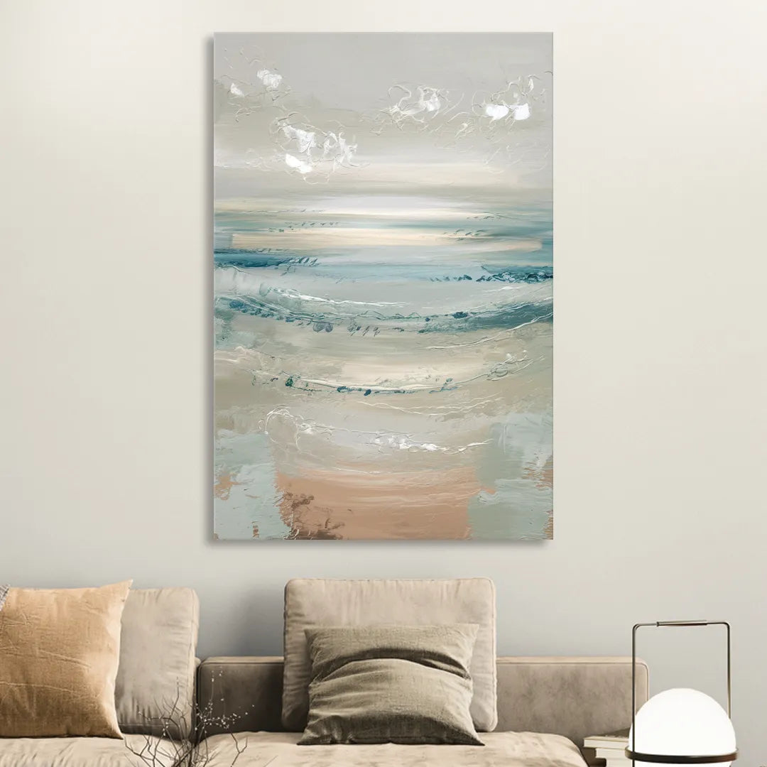 Seaside Blue Horizon Sitting Room - Canvas Wall Art