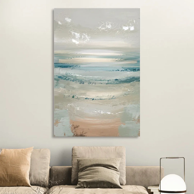 Seaside Blue Horizon Sitting Room - Canvas Wall Art