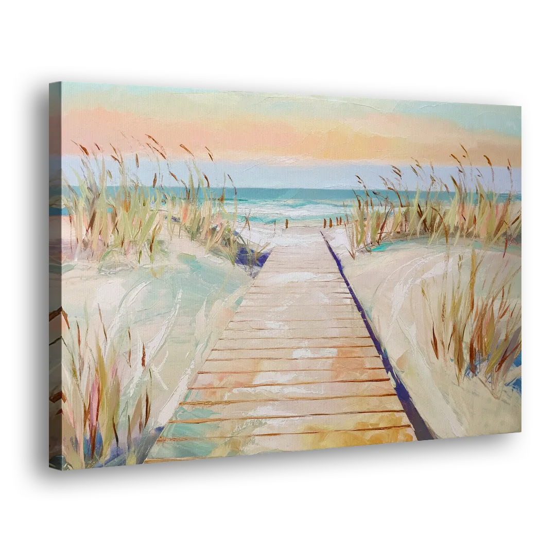 Seaside Boardwalk Dreams Side - Canvas Wall Art