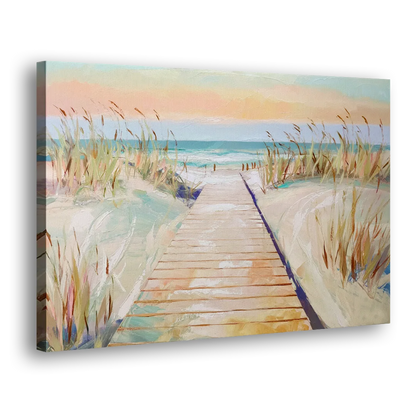 Seaside Boardwalk Dreams Side - Canvas Wall Art