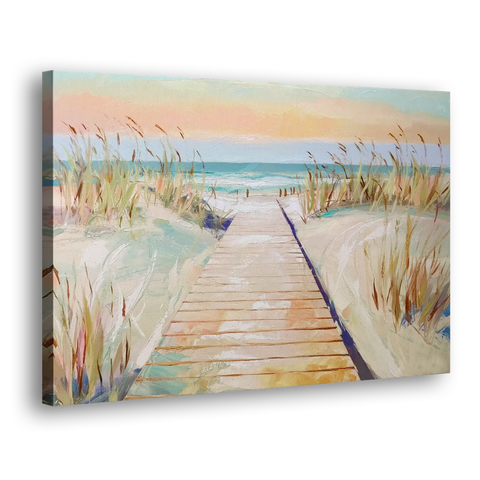 Seaside Boardwalk Dreams - Canvas Wall Art
