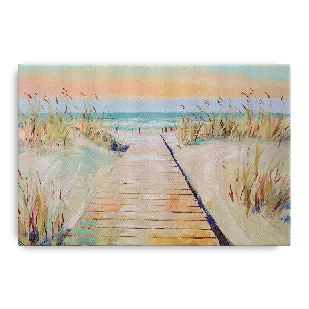 Seaside Boardwalk Dreams Front - Canvas Wall Art