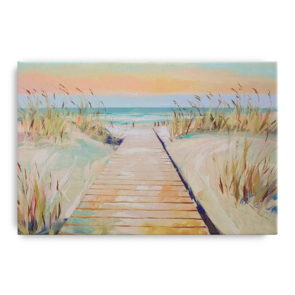 Seaside Boardwalk Dreams Front - Canvas Wall Art
