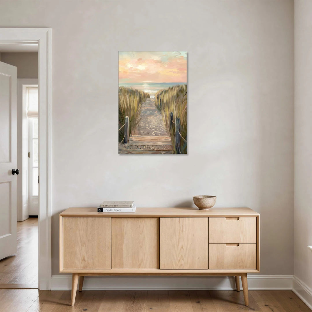 Seaside Coastal Path - Canvas Wall Art - Coffee Table - 24x36