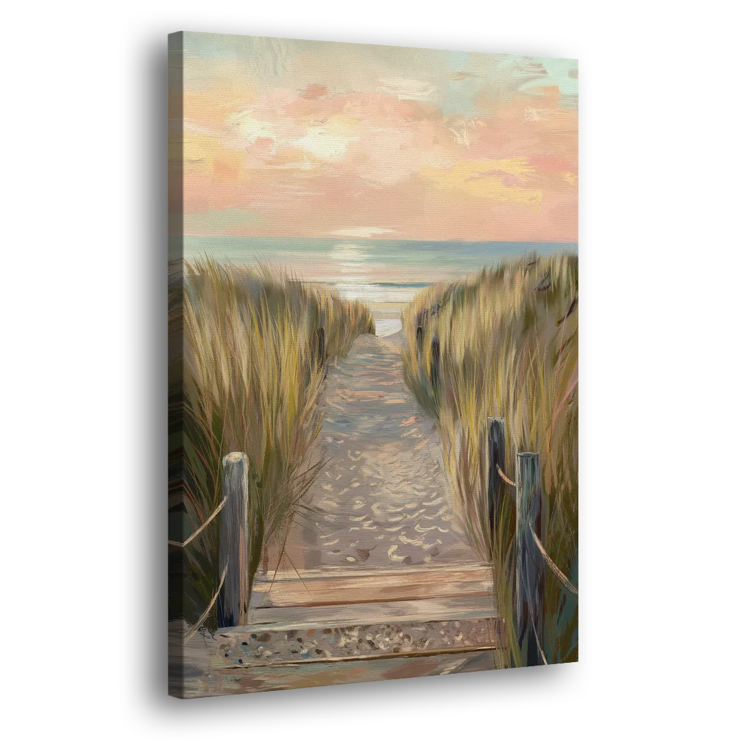 Seaside Coastal Path Side - Canvas Wall Art