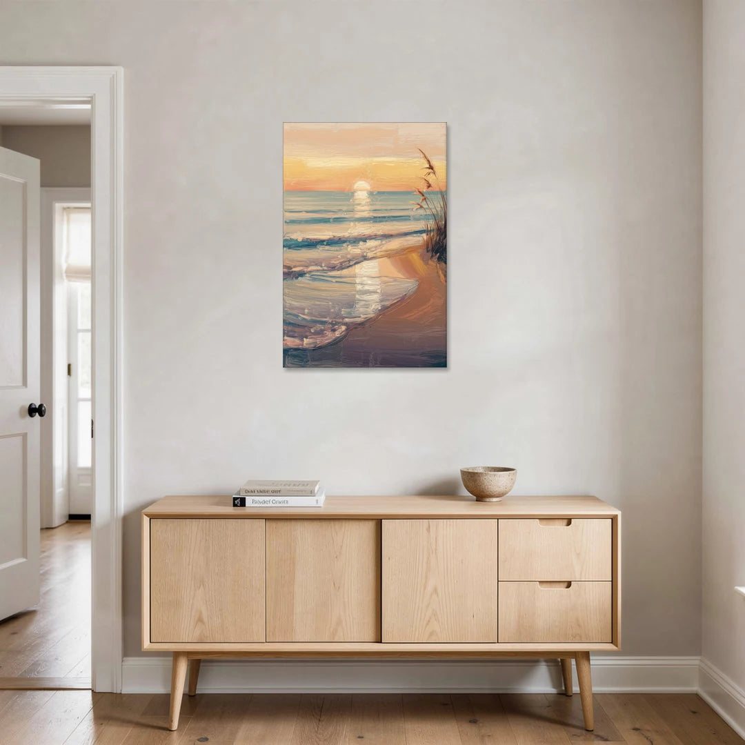 Seaside Coastal Sunrise - Canvas Wall Art - Coffee Table - 24x36