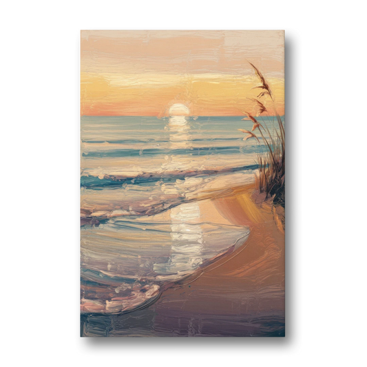Seaside Coastal Sunrise - Canvas Wall Art - Front