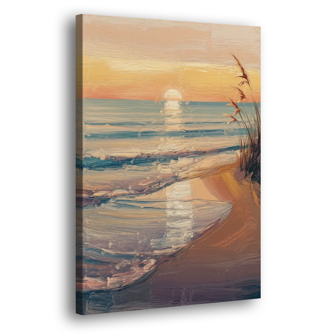 Seaside Coastal Sunrise Side - Canvas Wall Art