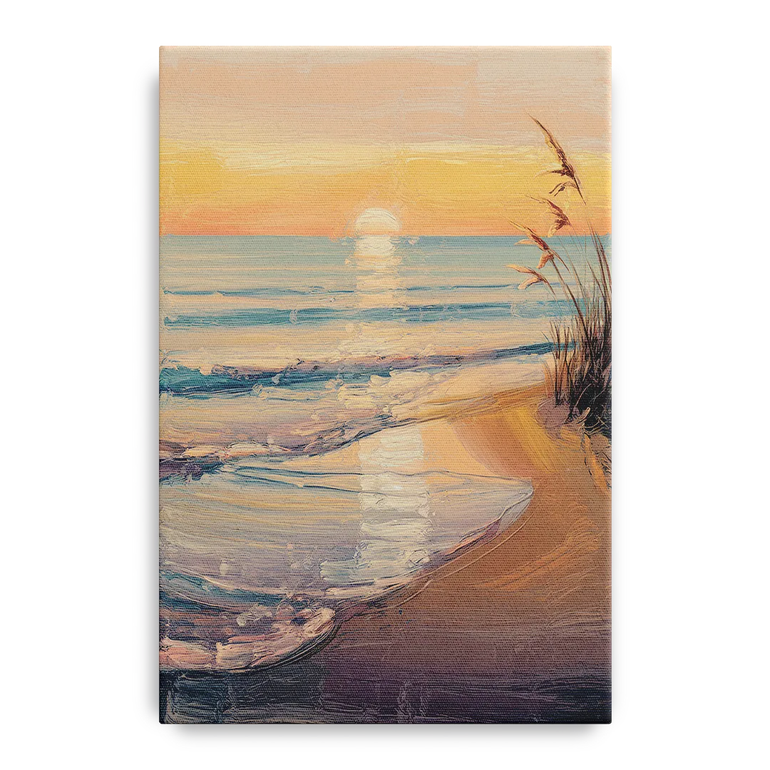 Seaside Coastal Sunrise Front - Canvas Wall Art