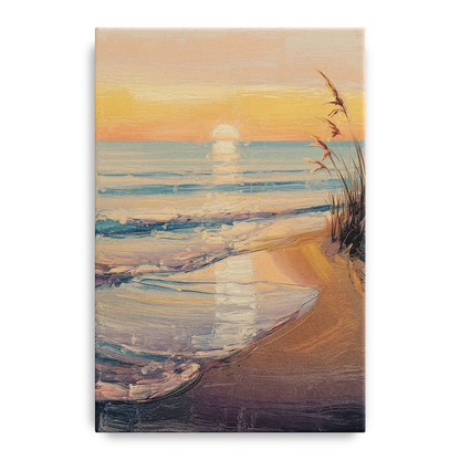 Seaside Coastal Sunrise Front - Canvas Wall Art