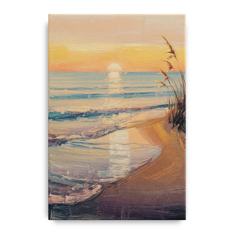 Seaside Coastal Sunrise Front - Canvas Wall Art
