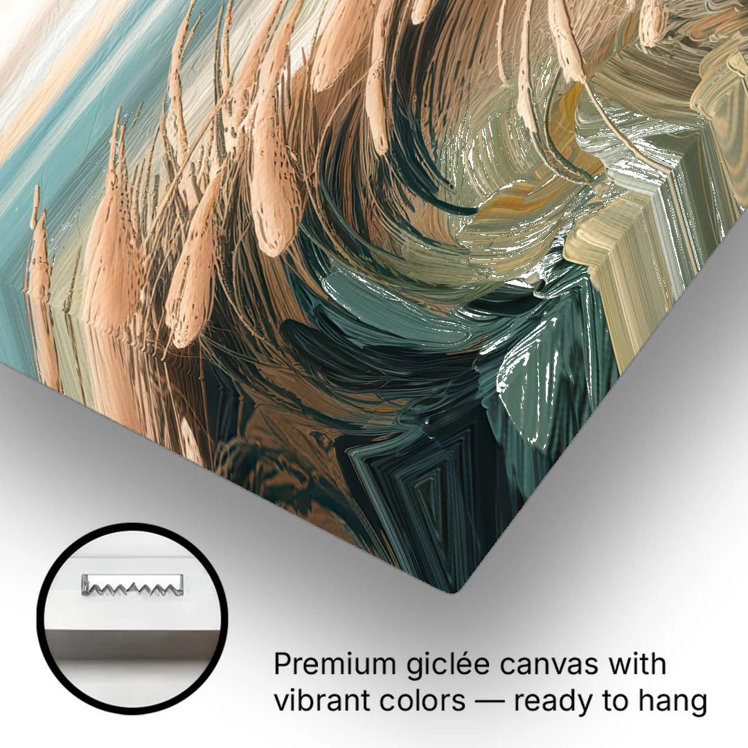 Seaside Dunes And Grass - Canvas Wall Art - Gallery Wrap Corner