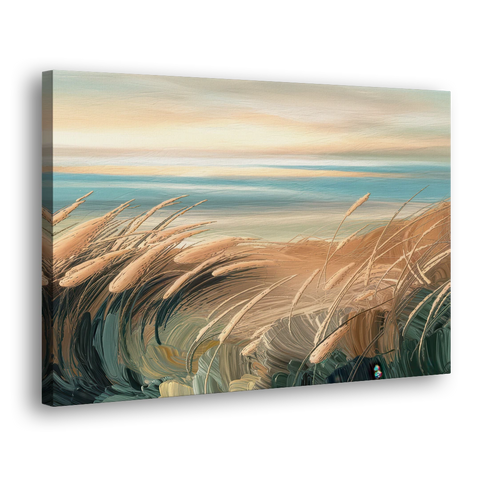 Seaside Dunes And Grass - Canvas Wall Art - Side