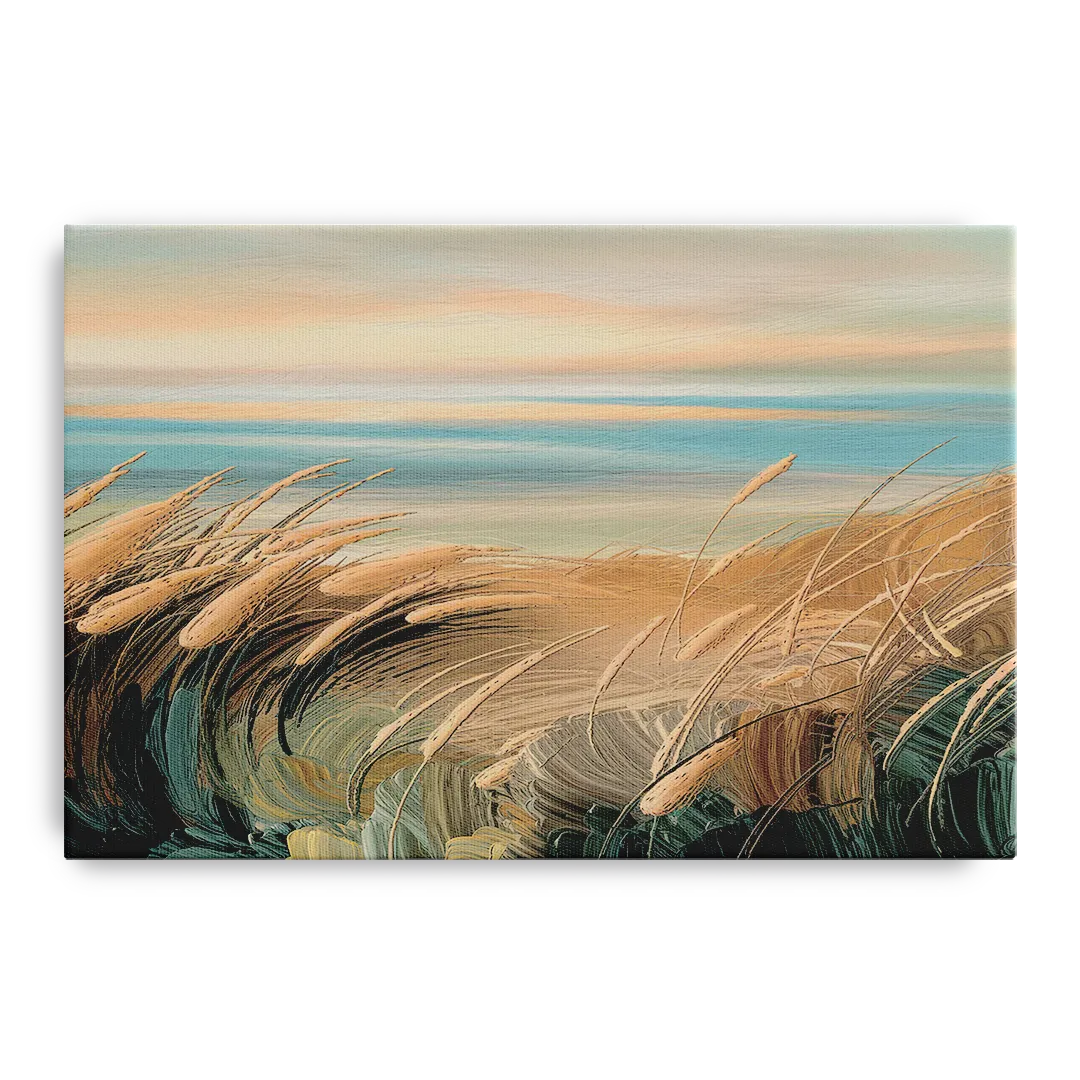 Seaside Dunes And Grass Front - Canvas Wall Art