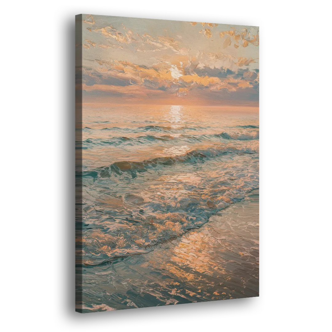 Seaside Golden Hour Side - Canvas Wall Art