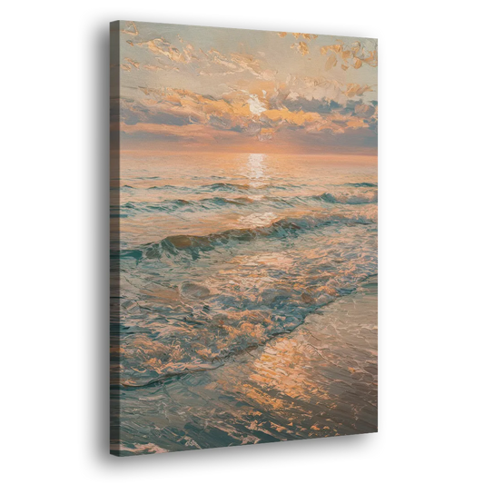 Seaside Golden Hour Side - Canvas Wall Art