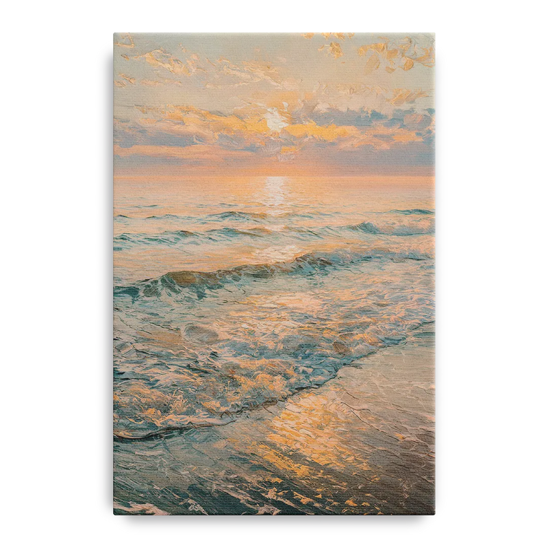 Seaside Golden Hour Front - Canvas Wall Art